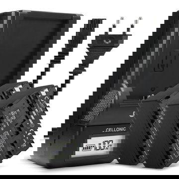 Pack de 2x batteries NP-F930 NP-F950 NP-F960 NP-F970 XL-B2 XL-B3 4400mAh pour appareil photo Sony HXR-NX100 NX5 HXR-MC2500 HDR-FX7 FX1 FX1000 HVR-Z1 HVR-HD1000 DSR-PD150 PD170p - Avec chargeur BC-VM50 et câble d'alimentation