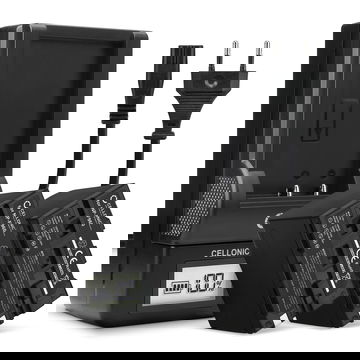 2x NPF970 Camcorder Batteries for Sony Z Cam E2 HXR-MC2000 HXR-MC2500 HDR-FX7 HDR-FX1 FDR-AX1 DSR-PD150 DSR-PD170 6600mAh NP-F960 Battery Replacement + LCD Charger