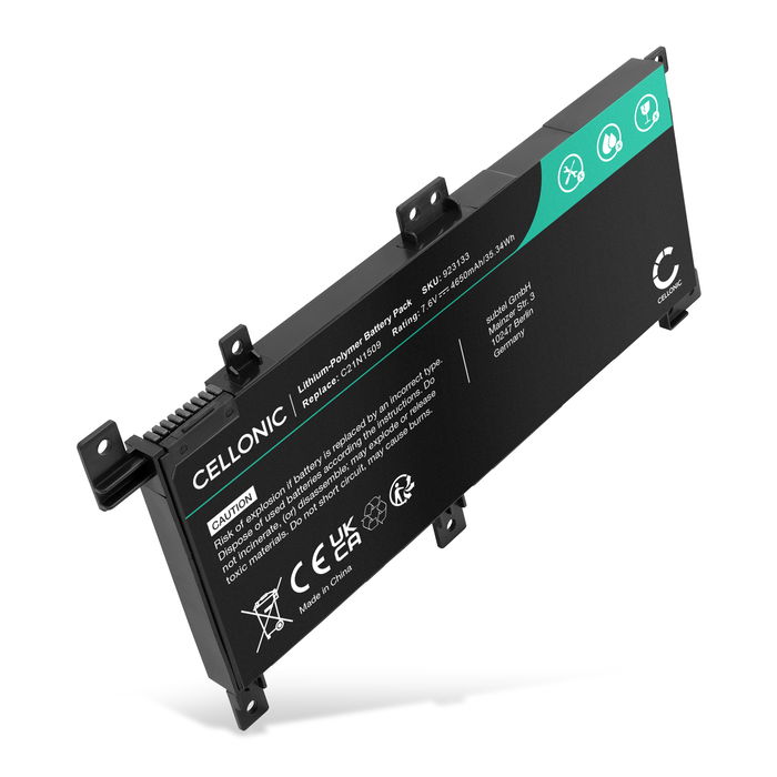 ASUS Asus C21N1347-2 Akku 4650mAh Ersatzakku Batterie von Cellonic