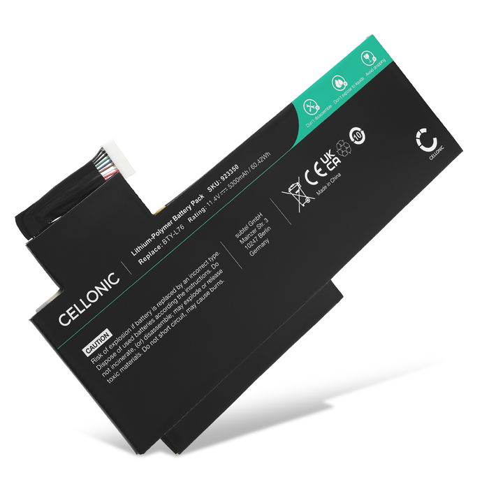 Battery for Schenker XMG C703, BTY-L76 11.1V 5300mAh from CELLONIC