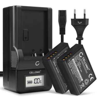2x Ersatz Akku LP-E10 + Ladegerät LC-E10 für Canon EOS 1100D 1200D 1300D 2000D 4000D EOS Rebel T6 T3 Kamera - 1020mAh Ersatzakku Batterie, Ladekabel, Akkuladegerät