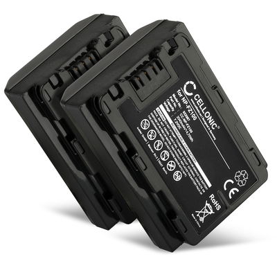 2x Battery for Sony Alpha 7 IV, A6700, A6600, A7C, A7S III, A7R III, A1, A9, 2040mAh from CELLONIC