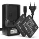 2x 700mAh 3.7V + Chargeur