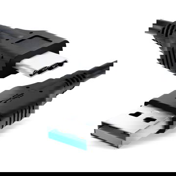 Cavo USB 3.1 Gen 1 con connettore USB-C langer Stecker Typ C per telefono CAT S52 / S61 / S62 Pro filo di 1m cavetto dati & ricarica 3A in PVC nero per cellulare