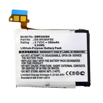 Batteria sostitutiva B1230J1EA, EB-BR380FBE, PGF582224H per Samsung Gear 2 (SM-R380) / Gear 2 Neo (SM-R381) Affidabile ricambio da 250mAh per orologio smartwatch bracciale fitness tracker