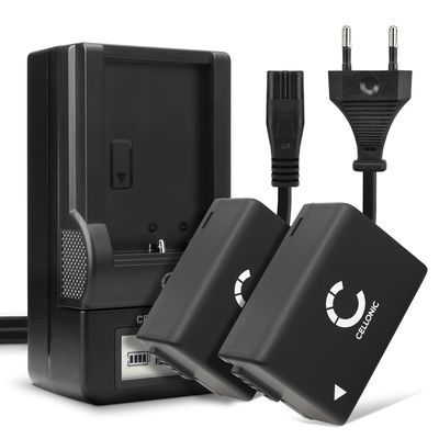 2x Batteria per Panasonic Lumix DC-FZ82 DMC-FZ72 FZ70 DMC-FZ100 FZ150 DMC-FZ45 FZ40 FZ47 FZ48 DMC-FZ62 FZ60 - DMW-BMB9E 800mAh + Caricabatteria di Ricambio sostituzione scorta