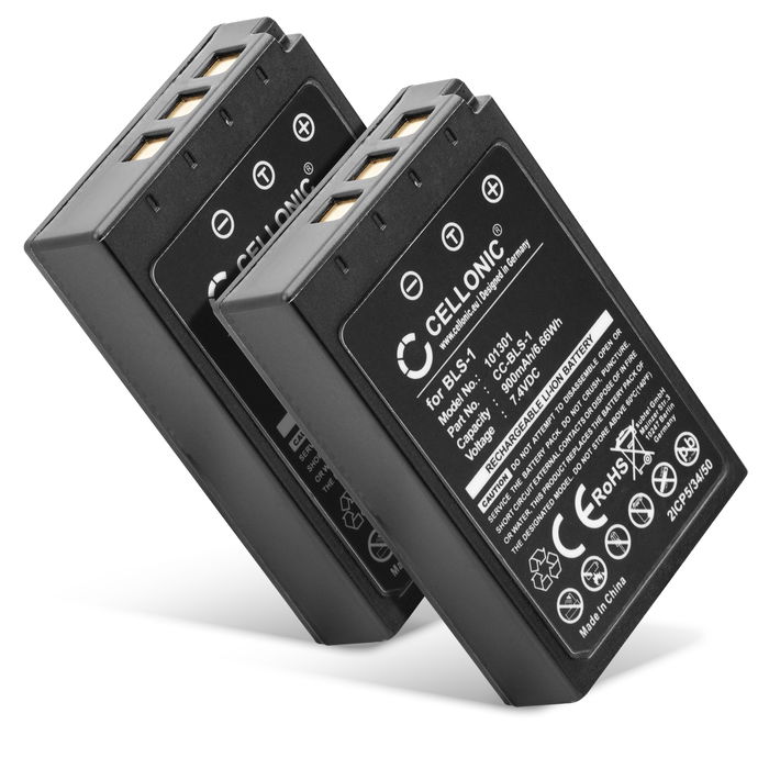 2x Olympus E-420 Batterie 900mAh de CELLONIC