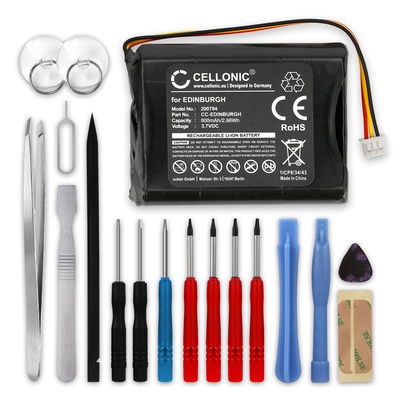 Batteria di ricambio F64289525 F650010252 F709070710 per navigatore TomTom Rider, One XL iQ Routes New Edition One 1st da 800mAh + Set di strumento per smontare agevolmente anche viti di altri dispositivi