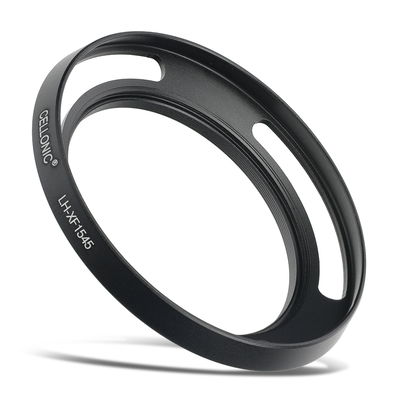 LH-XF1545 Paraluce per fotocamera Fuji Fujinon XC 15-45mm F3.5-5.6 OIS PZ - con filettatura a vite tonda / cilindrica / tubolare Parasole marcato CELLONIC