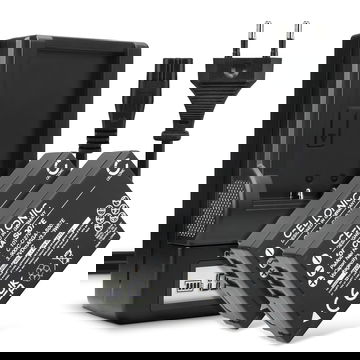 2x Ersatz Akku CGA-S007 CGR-S007 DMW-BCD10 + Ladegerät DA-A46A DE-A25B DE-A26A DE-A45 für Panasonic Lumix DMC-TZ5 DMC-TZ5 DMC-TZ3 DMC-TZ1 DMC-TZ4 DMC-TZ2 Kamera - 900mAh Ersatzakku Batterie, Ladekabel, Akkuladegerät