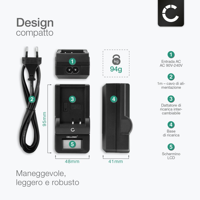 Batteria Compatibile Per Panasonic CGA-S007 / DMW-BCD10 – Per Lumix DMC-TZ5, TZ11, TZ15, TZ50, Li-Ion - 4