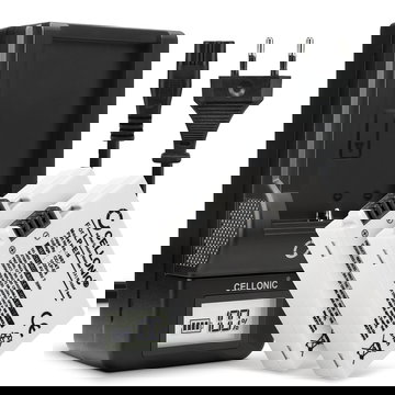 Pack de 2x batteries LP-E8 1020mAh pour appareil photo Canon EOS 600D EOS 700D T3i EOS 650D EOS 550D EOS Rebel T5i T2i T4i EOS Kiss - Avec chargeur LC-E8 et câble d'alimentation