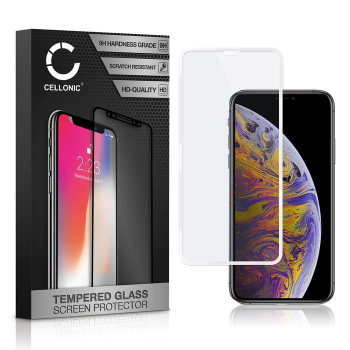 Protection d'écran en verre pour smartphone iPhone XS Max (3D Full Cover, haute résistance 9H, 0,33mm, Full Glue)