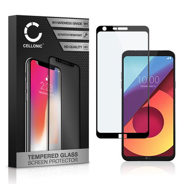 Vetro temperato CELLONIC per LG Q6, screen protector (3D Full Cover 9H 0,33mm Full Glue) nero Pellicola salva schermo per telefono cellulare smartphone