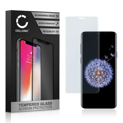 Vetro temperato CELLONIC per Samsung Galaxy S9 Plus (SM-G965), screen protector (3D Full Cover 9H 0,33mm Edge Glue) Trasparente Pellicola salva schermo per telefono cellulare smartphone