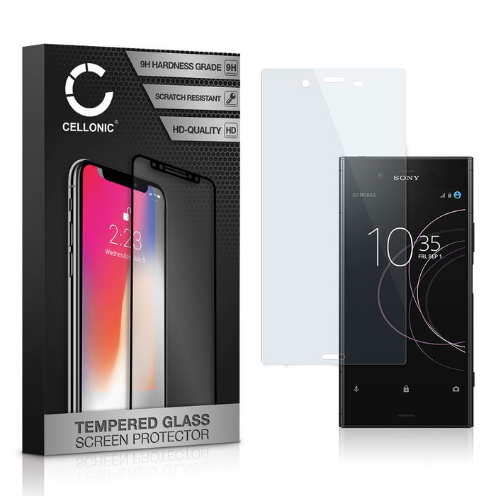 Vetro temperato CELLONIC per Sony Xperia XZ1, screen protector (3D Full Cover 9H 0,33mm Edge Glue) Trasparente Pellicola salva schermo per telefono cellulare smartphone