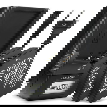 Pack de 2x batteries EN-EL20 EN-EL20a 800mAh pour appareil photo Nikon 1 AW1 1 J1 J2 J3 1 S1 1 V3 Coolpix A P1000 CoolPix P950 DL24-500 - Avec chargeur MH-27 MH-29 et câble d'alimentation