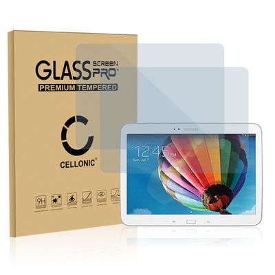2x CELLONIC Display Schutzglas kompatibel mit Samsung Galaxy Tab 3 10.1 (GT-P5200 / GT-P5210 / GT-P5220) Tabletglas - 2.5D 9H 0.33mm Full Glue Transparent - Tablet Schutzfolie Displayschutz Glas Folie, Screen Protector Glass