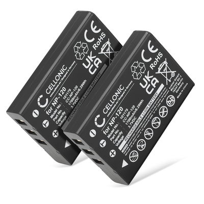 2x Batteria per Besteker Pro 4K AC1, Ordro HDV-D320, HDV-D325, HDV-D395, HDV-D80S da CELLONIC