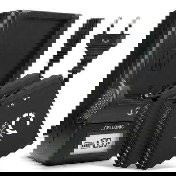 Pack de 2x batteries LP-E12 820mAh pour appareil photo Canon EOS M50, EOS M100, EOS 100D, PowerShot SX70 HS - Avec chargeur LC-E12 et câble d'alimentation