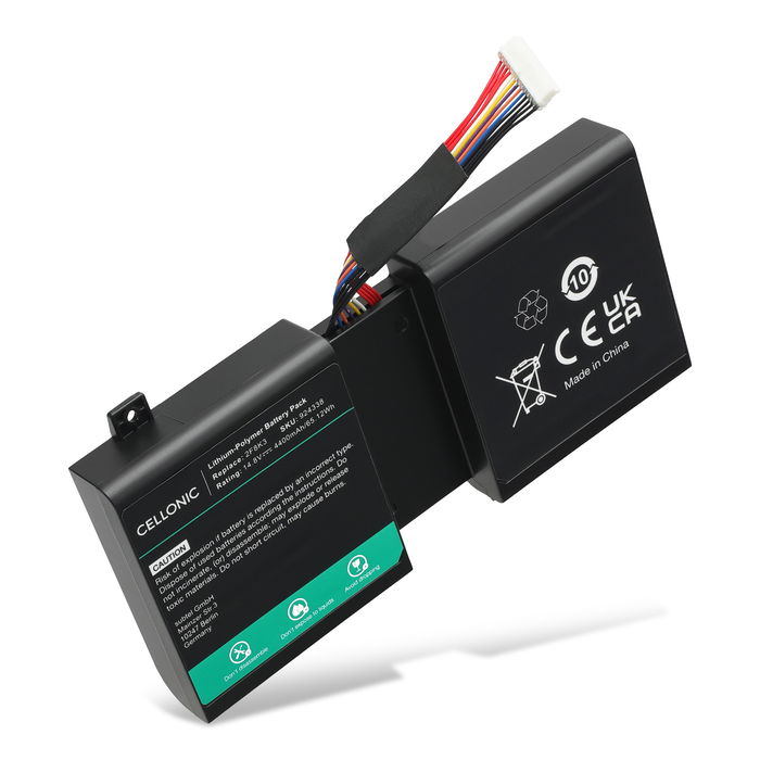 Batteria per portatile Dell Alienware 17, Alienware 18, M18x R3, M17X R5, 2F8K3, 0KJ2PX, G33TT, KJ2PX ricambio per laptop 4400mAh 14.8V 