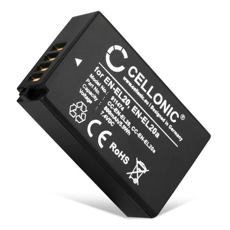 Batterie 800mAh pour appareil photo - Remplacement modèle EN-EL20 EN-EL20a