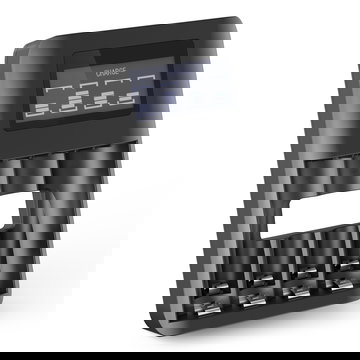 CELLONIC Caricabatterie USB per batterie stilo e ministilo (AA / AAA - NiMH) con 4 postazioni di ricarica | Caricatore USB intelligente per ricaricare fino a 4 pile