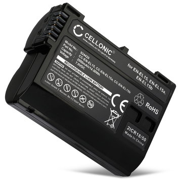 Batteria per Nikon D850, D750, ZR, 1 V1, D7500, D7200, D810, D800, D7000, D7100, Z6 II, D610, D600, D800E, Z 5, 6, 7II, 9, 6 II, Z7 II - EN-EL15 2000mAh batteria di ricambio
