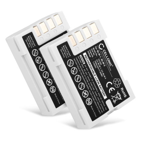 2x Batterie pour Appareils Photo Olympus C-5060 WideZoom; C-7070 WideZoom; E-1 BLM-1 BLM-5 (1600mAh, 7.4V) de CELLONIC