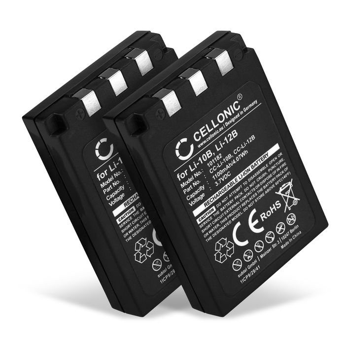 2x Olympus Li-10B Batteria