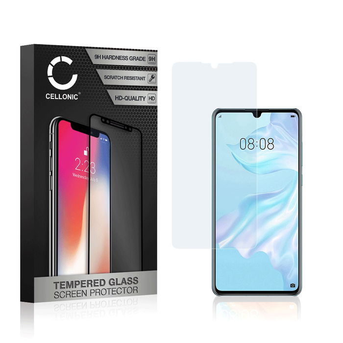 Vetro temperato CELLONIC per Huawei P30, screen protector (3D Case-friendly 9H 0,33mm Edge Glue) Trasparente Pellicola salva schermo per telefono cellulare smartphone