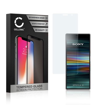 Vetro temperato CELLONIC per Sony Xperia 10, screen protector (3D Full Cover 9H 0,33mm Edge Glue) Trasparente Pellicola salva schermo per telefono cellulare smartphone