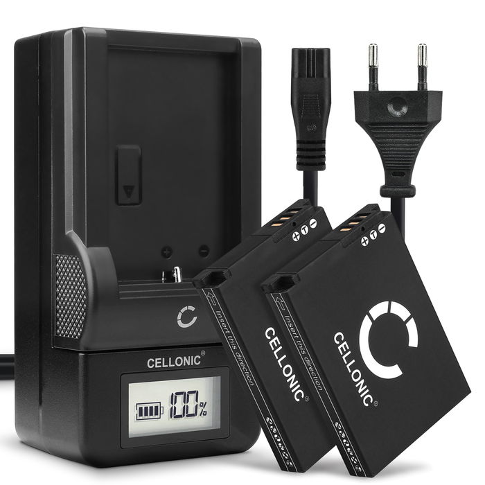 2x Samsung WB690 Akku + Ladegerät 1050mAh Ersatzakku Batterie von CELLONIC