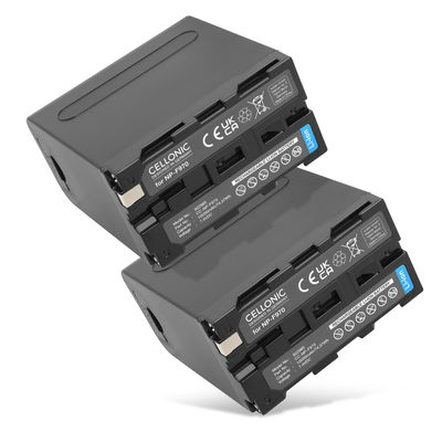 2x Batteria per Sony HXR NX 100, NEX FS700R, FS700RH, HVR-Z1, HVR-V1 10050mAh USB-Out 2.4A da CELLONIC