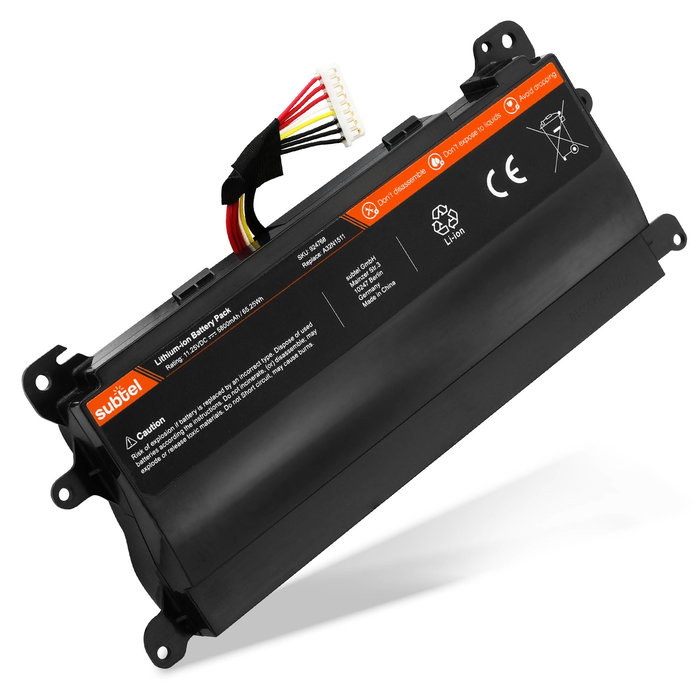 Batteria subtel A32N1511 per notebook Asus G752VL / G752VM / G752VT / G752VY Affidabile ricambio da 5800mAh Sostituzione ottimale per computer portatile laptop Asus