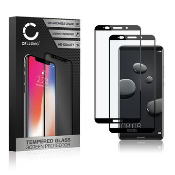 2x Vetro temperato CELLONIC per Huawei Mate 10 Pro, screen protector (3D Full Cover 9H 0,33mm Full Glue) nero Pellicola salva schermo per telefono cellulare smartphone