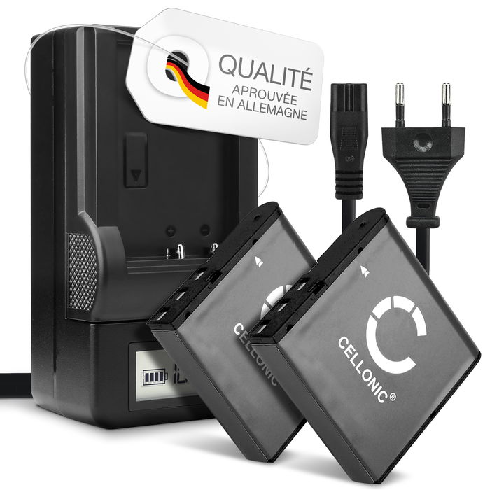 2x Kodak PixPro AZ528 Batterie + Chargeur 950mAh de CELLONIC