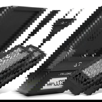 Pack de 2x batteries VW-VBK180 VW-VBT190 -VBY100 1780mAh pour appareil photo Panasonic HC-V180 V10 V160 V270 V380 V777 V800 HC-VXF990 HC-VX980 HC-W580 HDC-SD40 - Avec chargeur VW-BC10 et câble d'alimentation