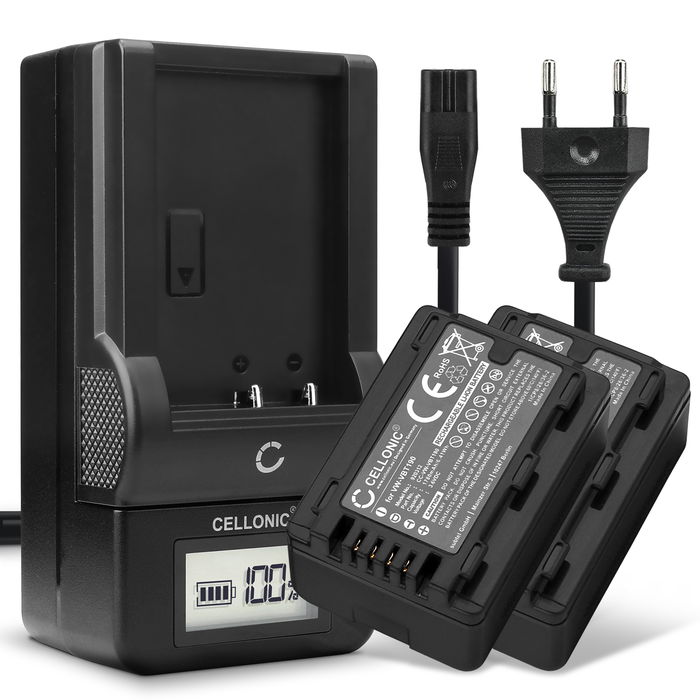 2x Panasonic HDC-SD80 Batterie + Chargeur 1780mAh de CELLONIC