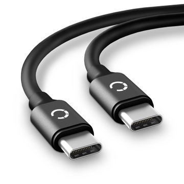 Cavo USB 3.1 Gen 1 con connettore USB C Type C per telefono HTC 10 / U11, Plus, Life / U12, Plus, Life / U Play / Desire 19 Plus / Bolt filo di 2m cavetto dati & ricarica 3A in PVC nero per cellulare