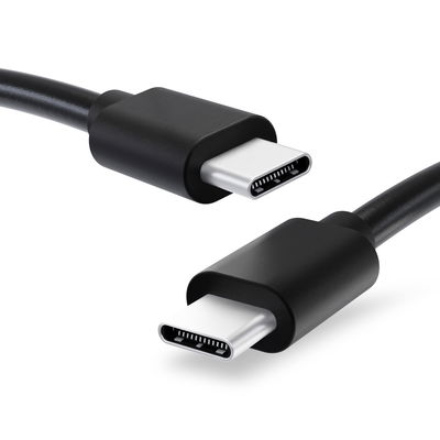 Universal USB Kabel 1m - USB C Type C Daten- und Ladekabel PD 60W PVC schwarz für Handy, GPS, Tablet, Kopfhörer, Kamera, Smartwatch uvm