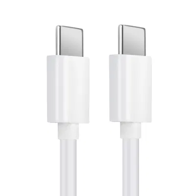 Câble USB C Type C de 1m pour montre Google Pixel 7, 7 Pro, 6, 6 Pro, 6A, 5, 4, 3, 2 data et charge blanc en PVC