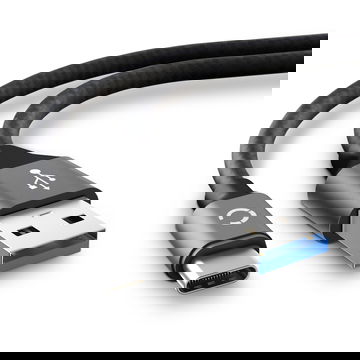 Cavo USB con connettore USB C Type C per fotocamera Nikon D6 Z 5 Filo lungo 2m ricarica 3A cavetto dati in piacevole Nylon grigio