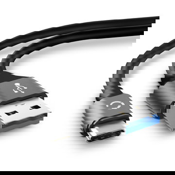 Câble USB USB C Type C 2m pour tablette Samsung Galaxy Tab S3 S4 S5e S6 / TabPro S / Galaxy Book A 10.5 10.6 / Galaxy Book 12.6 - Transfert de données et charge 3A PVC gris