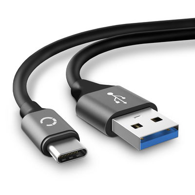USB C Type C Kabel für Google Pixel 7, 7 Pro, 6, 6 Pro, 6A, 5, 4, 3, 2 Handy Ladekabel - 2m 3A PVC grau - Datenkabel für Smartphone