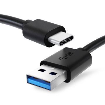 Cavo USB con connettore USB C Type C per fotocamera GoPro Hero 5, 6, 7, 8, 9, 10, 11, Max, Max 360, Fusion Filo lungo 1m ricarica 3A cavetto dati in piacevole PVC nero