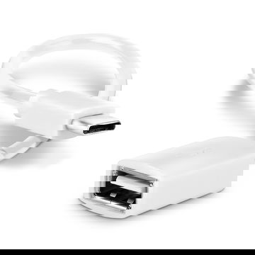 Cavo OTG USB C Type C per cellulare Samsung Galaxy S22, S21, S20, S10, S9, A52, A51 USB A versione 2.0 guaina in PVC cavetto adattatore per telefono smartphone 'on the go', da 15cm bianco