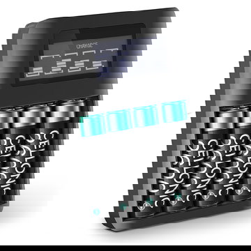 CELLONIC Chargeur de piles AA et AAA USB avec 4 compartiments, Chargeur pour batteries intelligent + 4x Batteries AA rechargeable 2600mAh