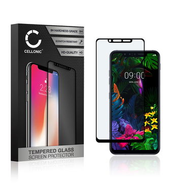 Vetro temperato CELLONIC per LG G8s ThinQ, screen protector (3D Case-friendly 9H 0,33mm Full Glue) nero Pellicola salva schermo per telefono cellulare smartphone