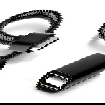 Cavo OTG USB C Type C per cellulare Fairphone 4 / 3 / 3 Plus USB A versione 2.0 guaina in alluminio cavetto adattatore per telefono smartphone 'on the go', da 15cm nero